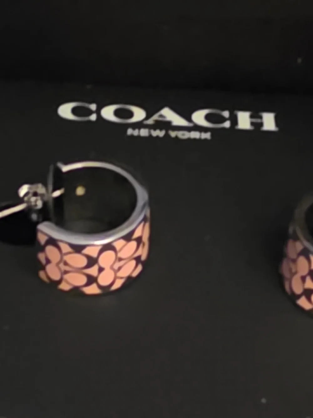 Coach huggie earrings
